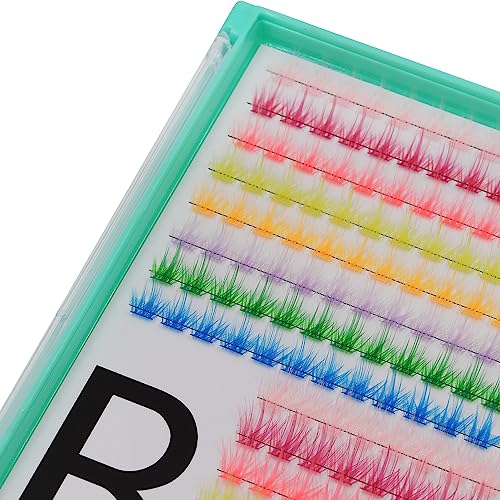 Lash Clusters Extensions Kit 204pcs 9 Colors Mixed 0.07mm D Curl