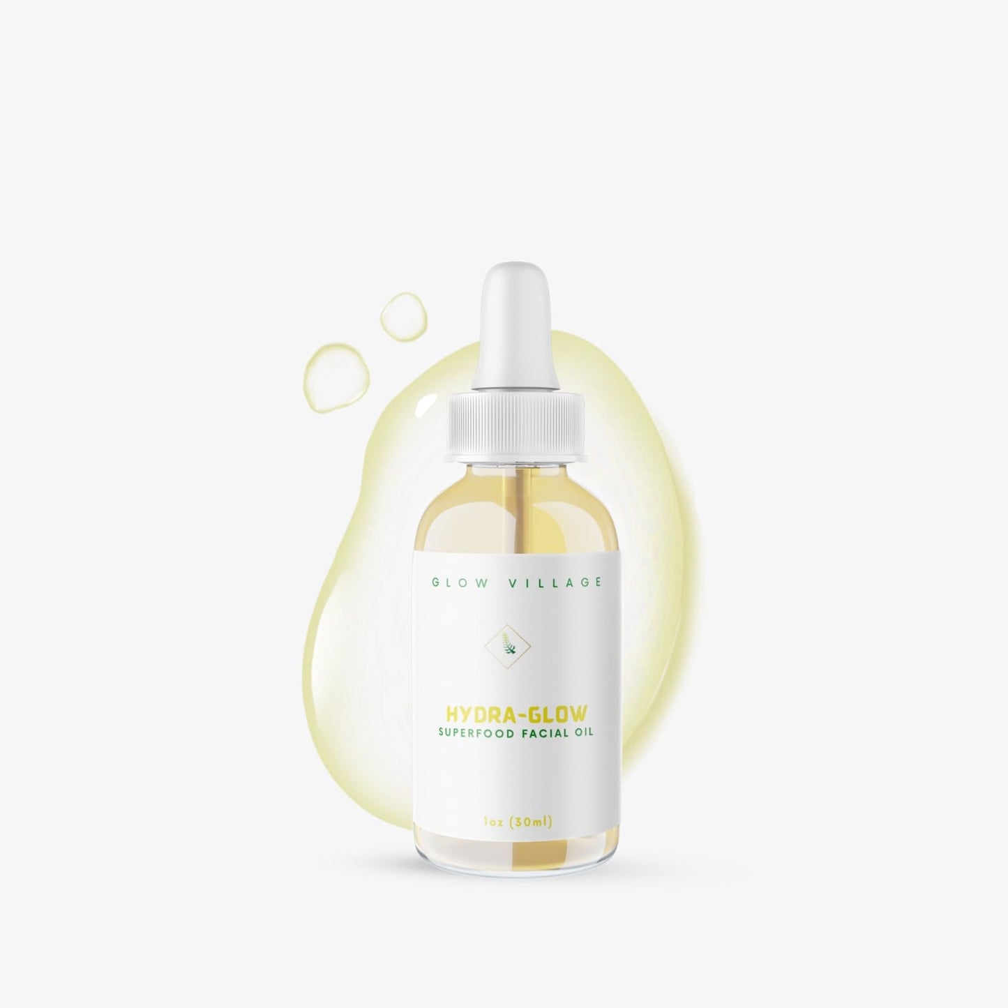 Glow Village Hydra-Glow Superfood Facial Oil | Skin-Smoothening, Nutrient- Rich, Fragrance-free, Lightweight | Vitamin E, Baobab, Avocado and Jojoba Oils | Day and Night oil | 1 oz