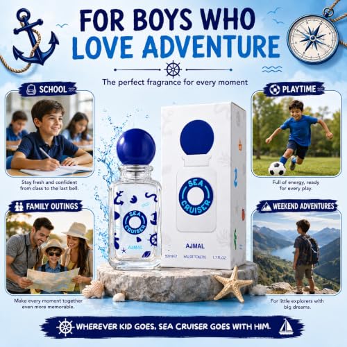 Ajmal SeaCruiser Boys Perfume 50ml – Fresh Spicy Woody