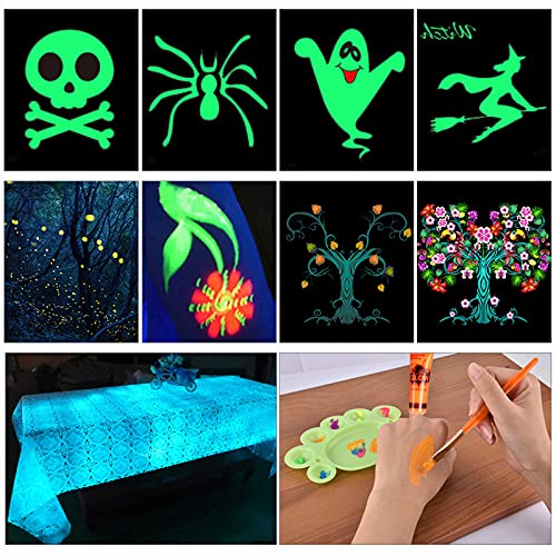 Glow in Dark Face Body Paint UV Neon 8-Pack by HomeHere