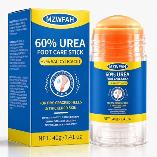 60% Urea Foot Cream Stick with 2% Salicylic Acid for Dry Cracked Heels 1.41 oz