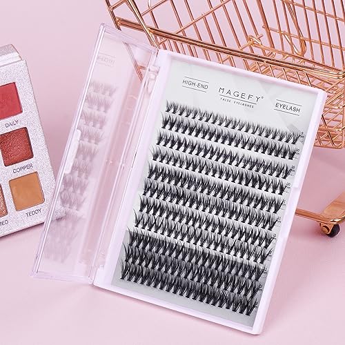 MAGEFY 220pc Cluster Lashes 30D 0.07C Mixed 9-13mm