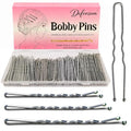 200 Pcs Silver Bobby Pins Set - Thick & U-Shaped Hairpins for All Hair Types