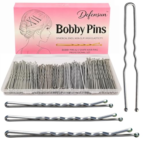 200 Pcs Silver Bobby Pins Set - Thick & U-Shaped Hairpins for All Hair Types