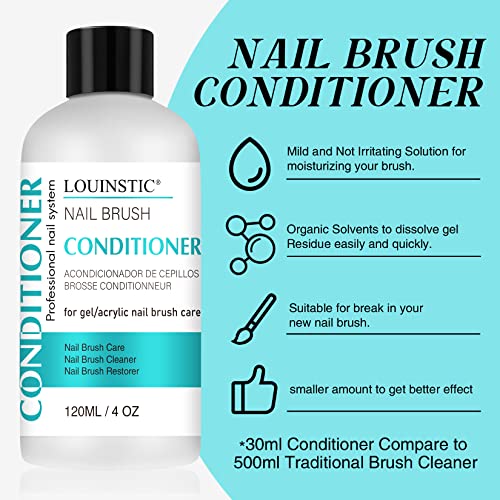 Nail Brush Cleaner and Conditioner | 120ml Gel & Acrylic Brush Cleaner