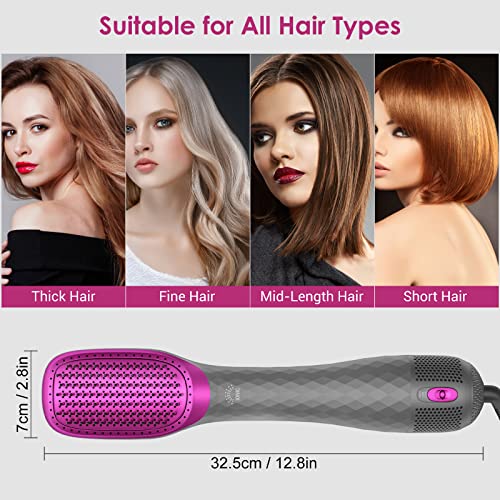 APOKE 3-in-1 Hair Dryer Brush - 1200W Ceramic Ionic Styler