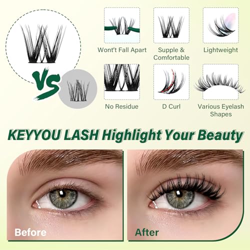 Flora Lash Clusters Kit D Curl 132pcs 8-18mm Mix