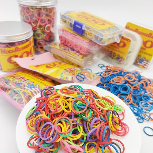 600 Count Mini Rubber Bands for Hair Ties - Soft Elastic Ponytail Holders