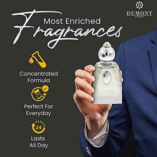 Dumont BOROUJ SPIRITUS - 85ml - Unisex Perfume for Men & Women - Long Lasting Cologne Mist & Body Spray with Aromatic Floral, Amber & Musk Fragrance - for Him & Her