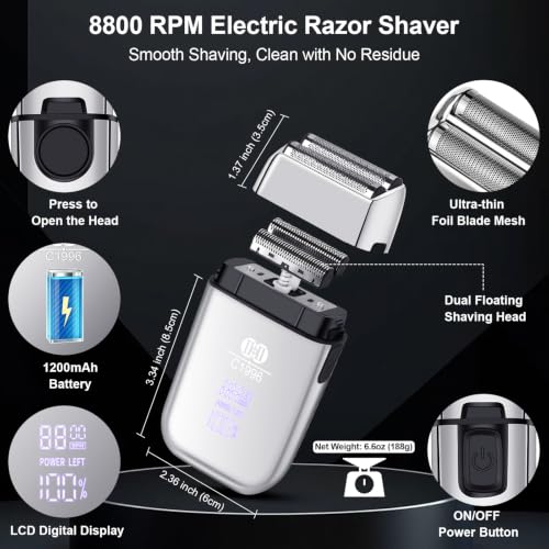 CIICII Men's Hair Clippers Set Cordless Barber Kit with Trimmer & Shaver