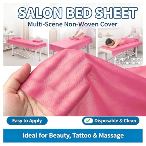 100-Pack Disposable Massage Table Sheets - 75x31 Waterproof Spa Bed Cover