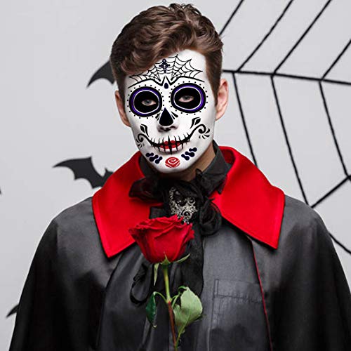 Sugar Skull Temporary Face Tattoo Kit, 9 PCS Waterproof