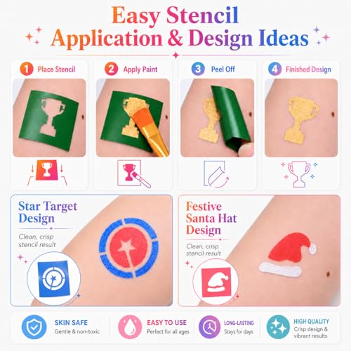 Oil-Based Face Paint Palette Kit 40 Colors Waterproof Makeup with Accessories
