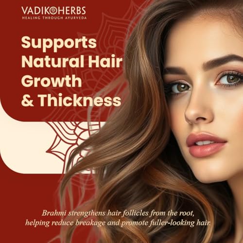 Brahmi Hair Oil by Vadik Herbs - 8 oz Ayurvedic Hair Conditioner
