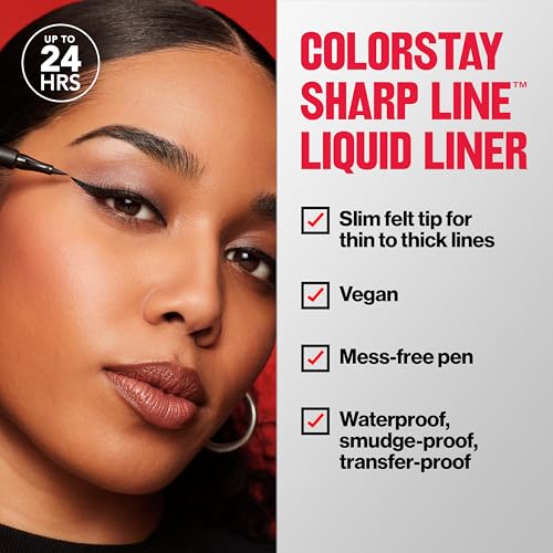 Revlon ColorStay Sharp Line Waterproof Liquid Eyeliner - Blackest Black