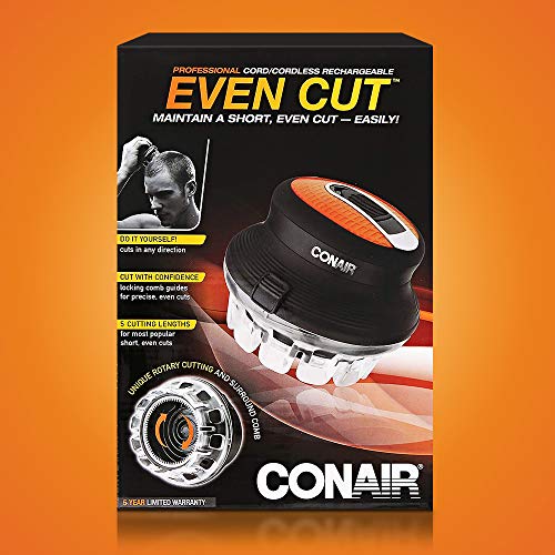 ConairMAN Hair Cutting Kit for Men, Maintain a Short Hair Cut at Home with Even Cut Cordless Rotary Hair Clippers