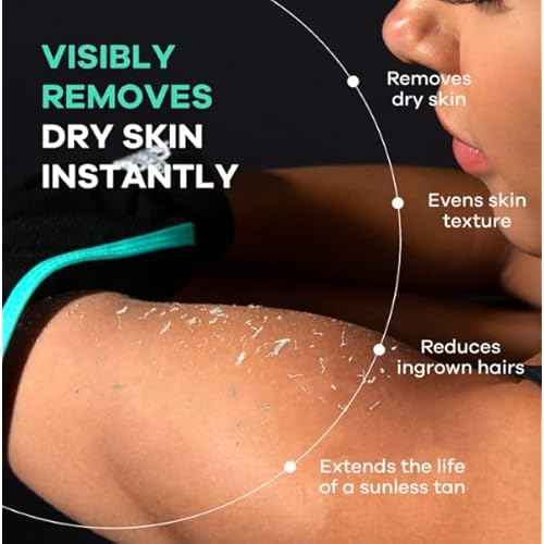 Dermasuri - Deep Exfoliating Glove - Polishing Mitt Body Scrubber - Korean Skin Cleaner Exfoliator - Dead Skin Buffing Treatment - Gifts for Women & Men - Keratosis Pilaris Scrub Remover - (2 Pack)