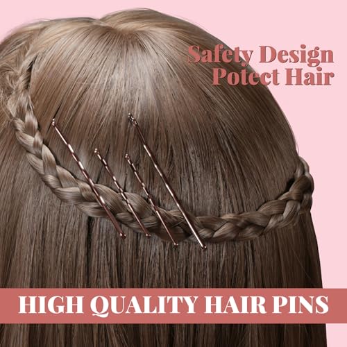 IKOCO 415pc Hair Pin Set with U Pins, Ties & Hair Net, Brown