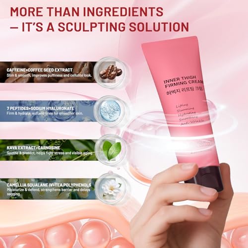 Inner Thigh Firming Cream - Remove Cellulite, Lift the Loose Skin for Legs, Help Tighten the Appearance Of Saggy Body Korean Skincare 4.23 Fl Oz