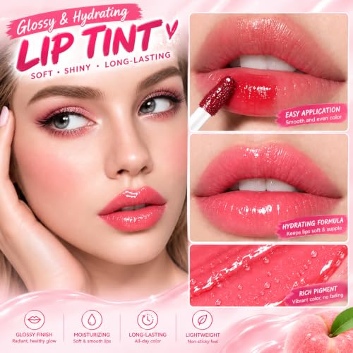 Eakroo 6 Colors Lip Tint Peach – Long Lasting Waterproof Liquid Lipstick
