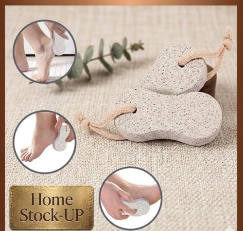 Natural Pumice Stones Pack of 2 for Foot and Hand Exfoliation, Callus Removal