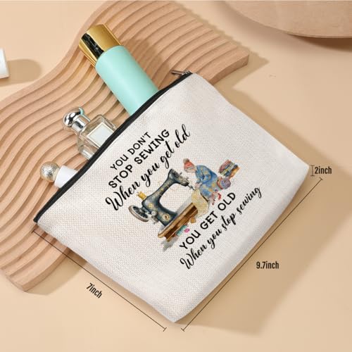 Funny Sewing Makeup Bag - Durable Cotton & Linen Organizer