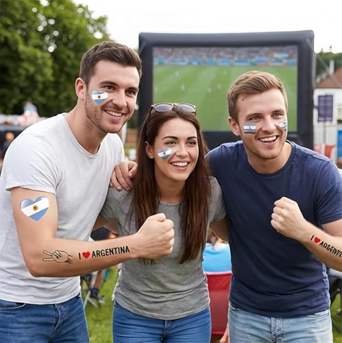 20Pcs Waterproof World Cup Football Flag Temporary Tattoos