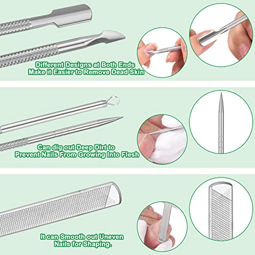 6-Pack Ingrown Toenail Removal Tool Kit - Stainless Steel Pedicure Set