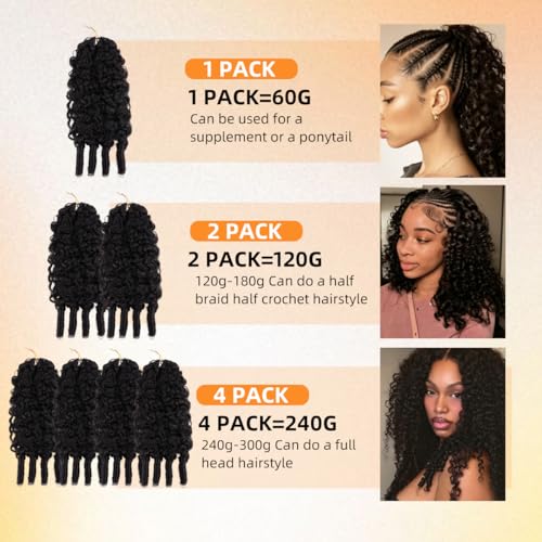Burmese Curly Crochet Human Hair 16 Inch 120g 15A