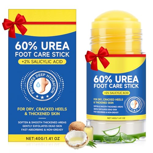 60% Urea Foot Care Stick with 2% Salicylic Acid - Deep Moisturizer for Cracked Heels & Calluses - 1 Pack