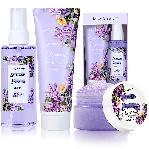 BODY & EARTH Lavender Dreams Spa Gift Set for Women