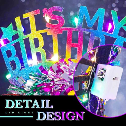 Glow-in-the-Dark Happy Birthday Headband for Women