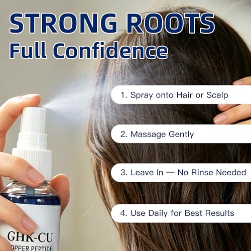 GHK-Cu Copper Peptide Hair Serum 2400mg – Scalp Hydrating & Nourishing Treatment, 2 Fl Oz