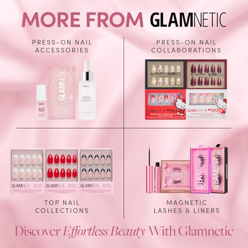 Glamnetic Apricot Press-On Nails | 30 Nail Kit in 12 Sizes