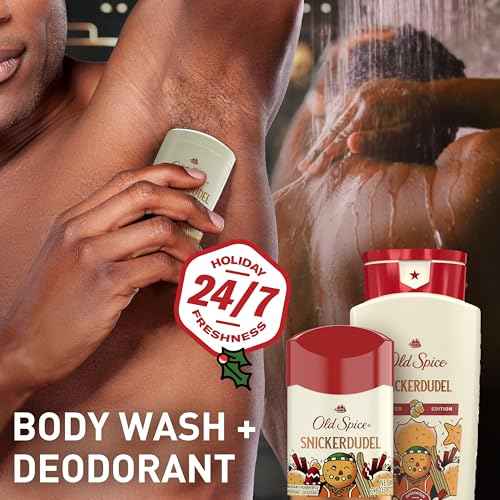 Old Spice Antiperspirant & Deodorant for Men, Holidudes Limited Edition, 24/7 Sweat Protection, Stocking Stuffer, Snickerdudel Sugar Cookie Scent, 2.6 oz