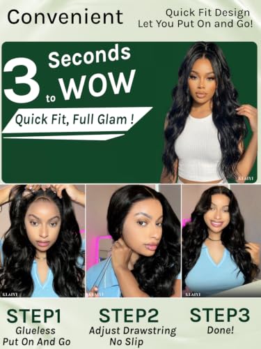 KLAIYI Bye Bye Slip 7x5 Glueless Lace Front Wig 18 Inch