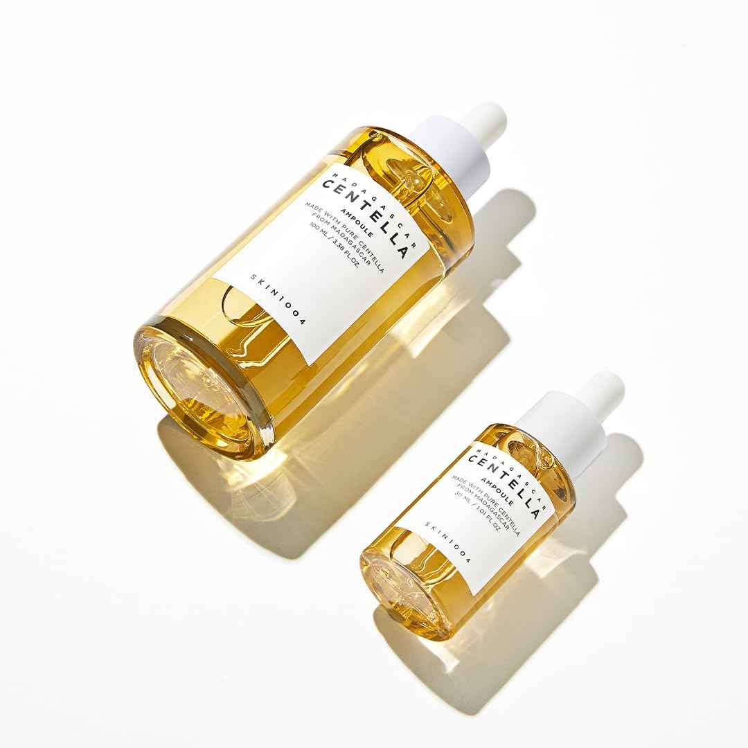 SKIN1004 Madagascar Centella Travel Kit, Toner, Ampoule, Soothing Cream, Cleansing Oil, Ampoule Foam, Basic Skincare Trial Kit Box , Gift Sets for Mom, Women & Mothers Day, Compact Size