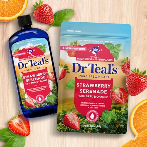 Epsom Salt Magnesium Soak, Strawberry Serenade & Orange, 3 lbs