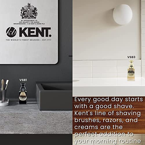 KENT VSB2 Large Black Plastic Shaving Brush Stand for Hang Drying your Shave Brush. Essential Part of Any Men's Shaving Kit, Extends Natural Bristle Brushs Life
