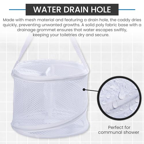 Portable Shower Caddy with Handle, Collapsible Mesh Toiletry Organizer
