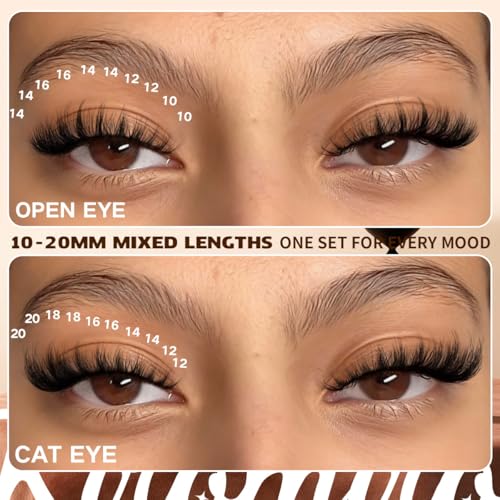 Kiromiro Wispy Lash Clusters 10-20mm Fluffy Eyelash Extensions