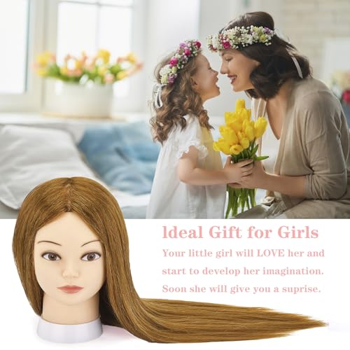 80% Human Hair Mannequin Head 26-28" Cosmetology Training