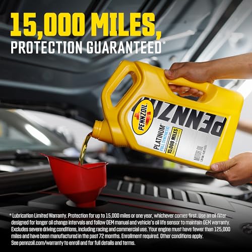 Pennzoil Platinum Full Synthetic 10W-30 Gasoline Engine Oil, 1 Quart