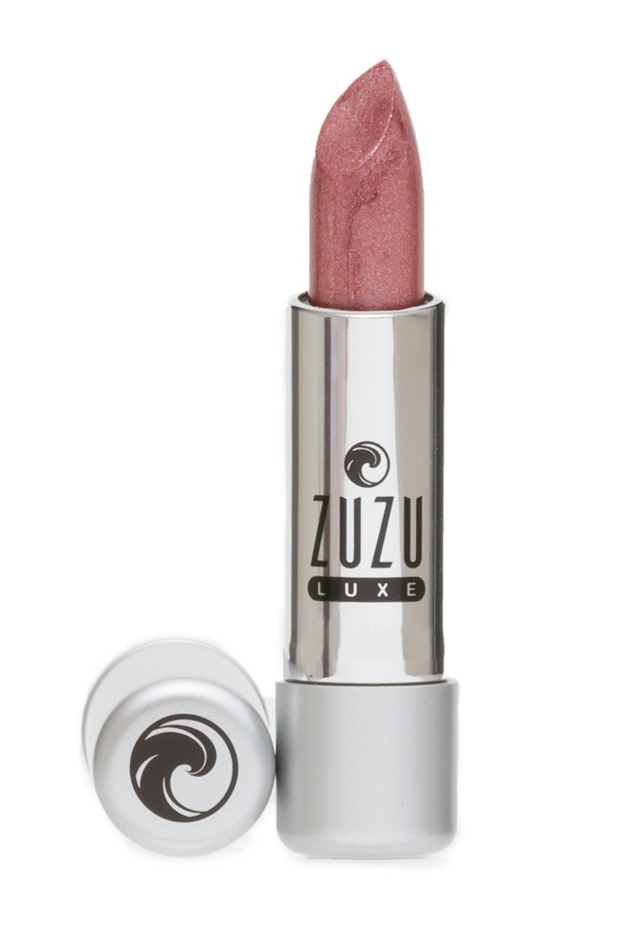 Zuzu Luxe Lip Color Lipstick (Icon - Pinkish Purple/Cool Pearl), Natural Lipstick, Paraben Free, Vegan, Gluten-free, Cruelty-free, Non GMO, 0.13 oz