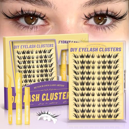 Fyonas Flick Kit Manga Lash Clusters - Natural Cat Eye Lash Extensions with Spikes