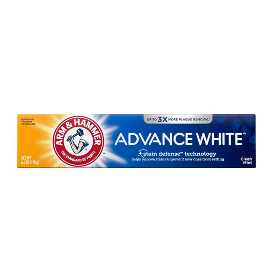 ARM & HAMMER Advanced White Extreme Whitening Toothpaste, Multi-Pack -Clean Mint - Fluoride Toothpaste (Pack of 12)