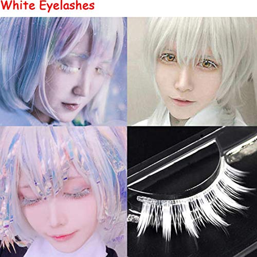 White False Eyelashes 2 Pairs Upper & Lower Lashes