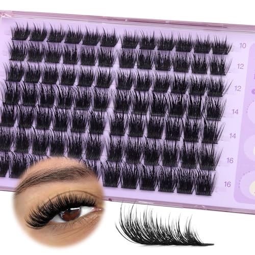 JIMIRE Fluffy Lash Clusters 10-16MM Wispy Eyelash Extensions