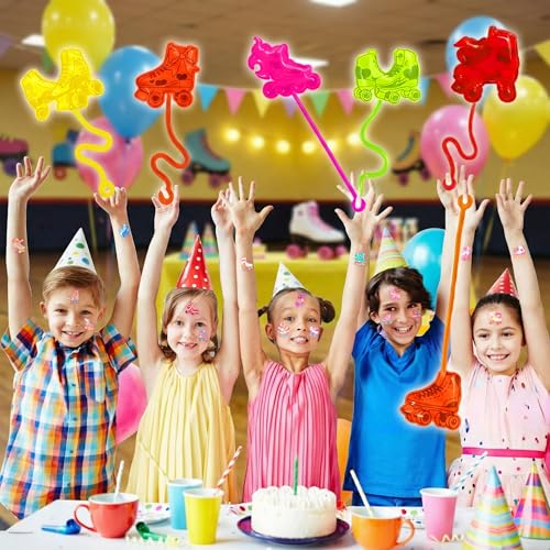 48pc Roller Skating Stick Hands & Temporary Tattoos Party Favors