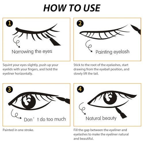 Matte Liquid Eyeliner Pen Set - 12 Pack, Waterproof & Long-lasting